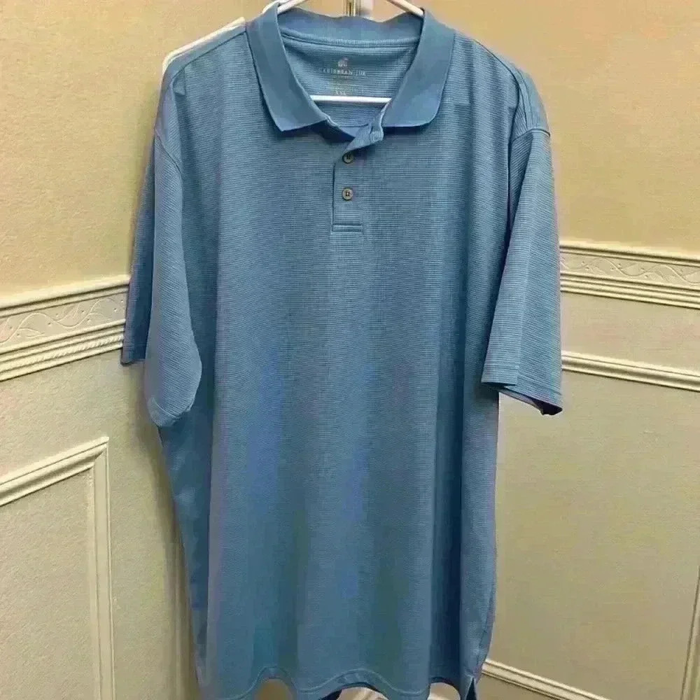 Caribbean Joe Men’s Blue Polo Shirt